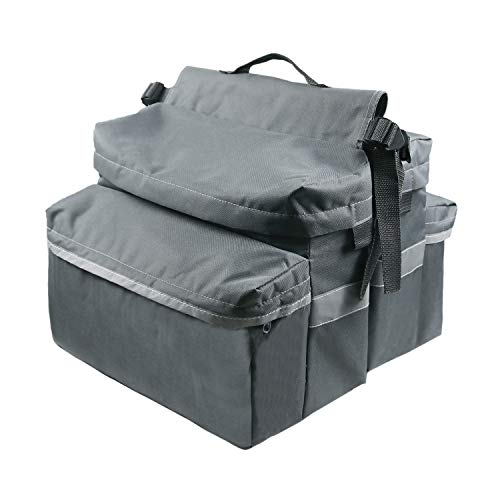 Unistrengh Bike Panniers Bags Bicycle Rear Saddle Carrying Bag Outdoor Cycling Luggage Bag Motorcycle Rear Hanging Bag (Gray) #TOP2