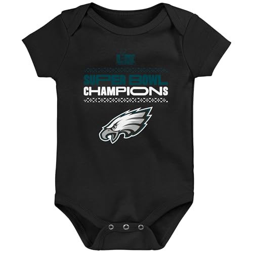 Image of Outerstuff Newborn NFL Super Bowl LIX Champions Stack Bodysuit