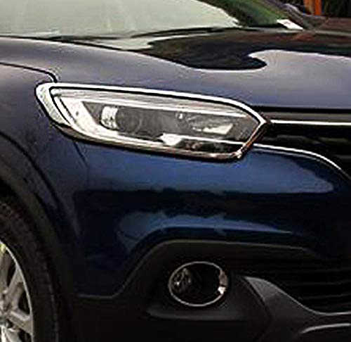 for Renault Kadjar 2016 2017 2018 ABS Chrome Front Headlight Lamp Cover Trim Bezel 2PCS/Set