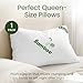 Shredded Memory Foam Pillow Queen Size - Cooling Bed Pillow for Sleeping for Stomach, Back and Body - 1 Pack Queen Soft Comfy Cool Memory Pillows for Side Sleeper