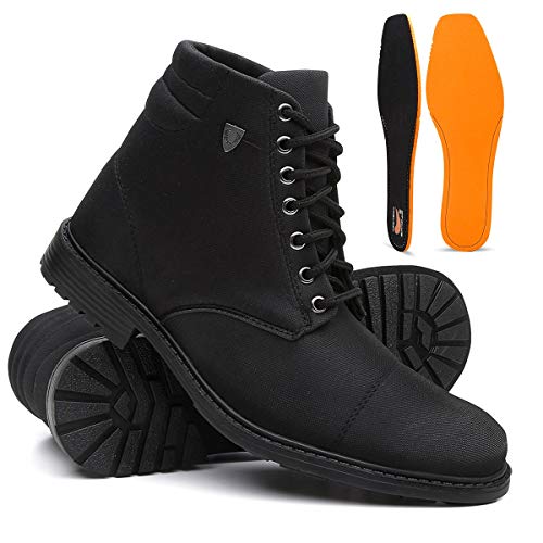 Bota Coturno Masculino Casual Conforto Cano Médio - Preto/38