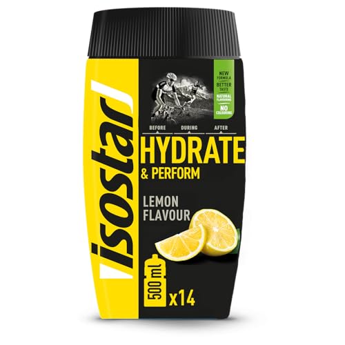 Isostar Hydrate & Perform Zitronengeschmack - Pulver für Isotonische Energy Drinks - Reich an Vitaminen - Natürliches Aroma - Ohne Farbstoffe - 560g