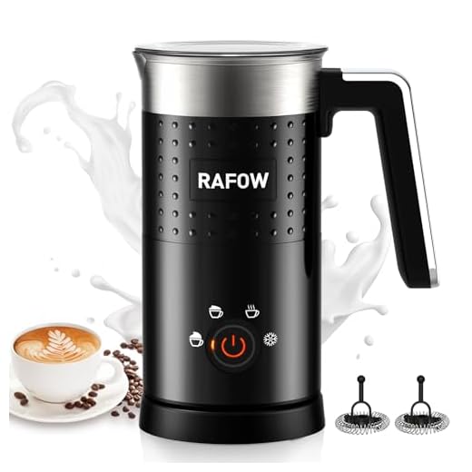Electric Milk Frother 4 in 1 - Automatic Milk Frother 300 ml Large Capacity Milk Steamer Silent for Hot Cold Milk Foam Hot Chocolate Latte Cappuccino Macchiato