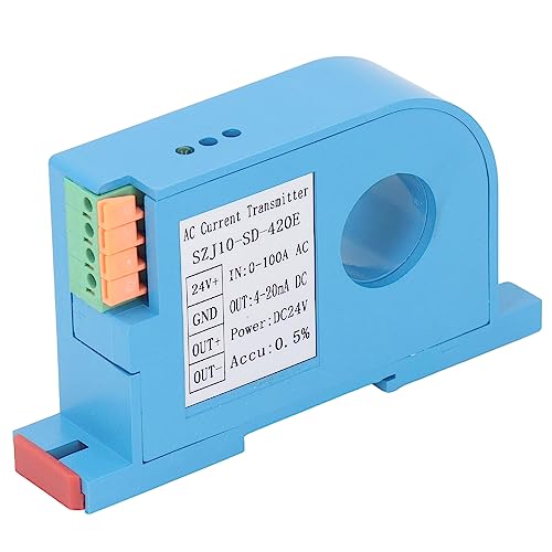 FLEXMAN AC Current Transmitter, Current Switch SZJ Series Transmitter Transformer Sensor Guide Rail Installation Screw Fixation for Industrial Automation