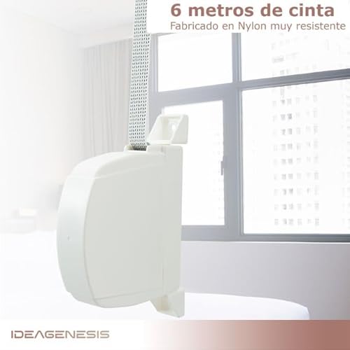 Miniatura 3 de Ideagenesis - Cinta Persiana 14 Mm Ancho X 6 M Blanca Enrollable Recambio Resistente Recogedor Cuerda Carrete Interior Correa Duradera Repuesto Universal Facil Montaje Blanca Pintas, Cinta 14mm