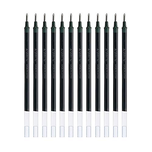 Image of uni-Ball UMR-10 Refill & Uniball UM-153S Gel Impact Gel Pen, Pack of 5 - Black