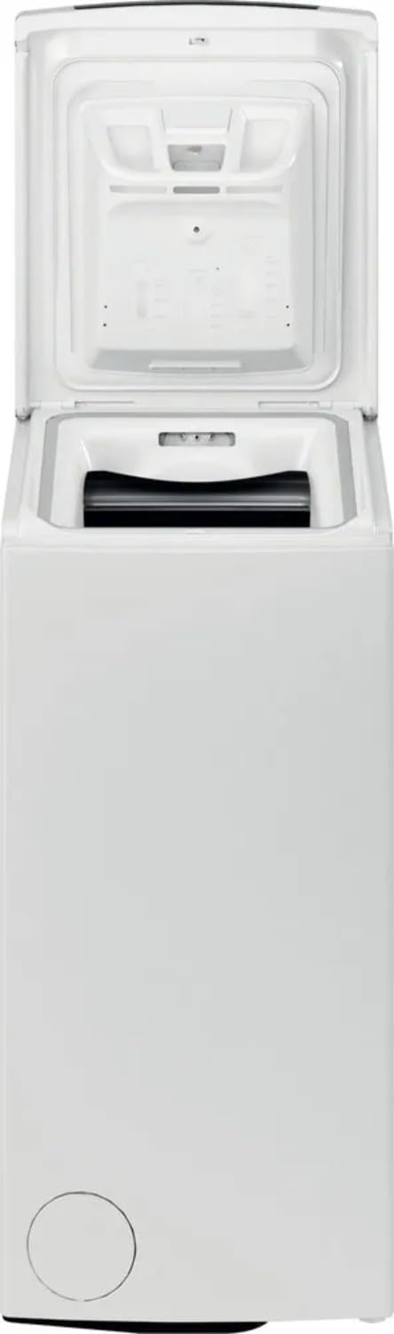 Hotpoint - WMTG6526BFR Lave-linge Top - Capacité 6,5 kg - Chargement Supérieur, 1200 tr/min - Moteur Induction, Ouverture Douce - Départ Différé - Classe Énergétique A - Blanc
