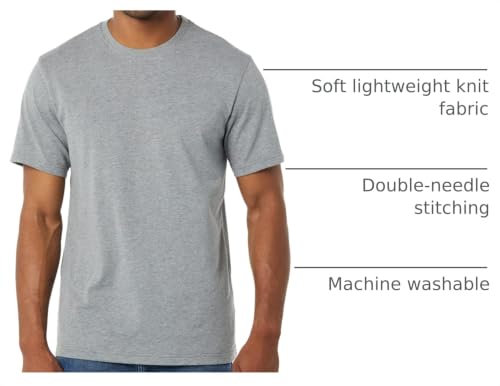Image of Amazon Essentials Men's Slim-Fit Crewneck Short Sleeve Cotton T-Shirts