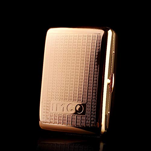 JXING Zigarettenetui Aus Kupfer Ultra Dünn Metall Tragbares Elegante Entwurf Feuchtigkeitsbeständige Komprimierende Hält 16 Zigaretten Zigarettenschachtel Cover