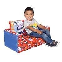 Spidey and his Amazing Friends 2-in-1 Inflatable Sofa Bed, Kids Sofa Couch Fold Out, Foldable Chair Lounger for Toddlers and Kids