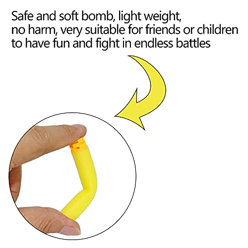 Borola 100Pcs Hollow Out Soft Foam Refill Waffle Darts Compatible For Nerf Elite Series Blasters(Yellow) #TOP3