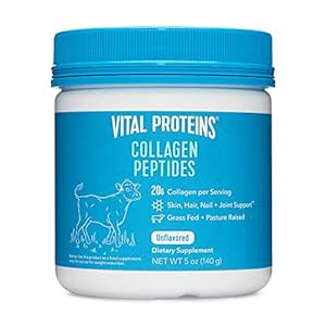 Vital Proteins Collagen Peptides Powder, 5 oz, Pack of 1, Promotes Hair, Nail, Skin, Bone and Joint Health, Unflavored