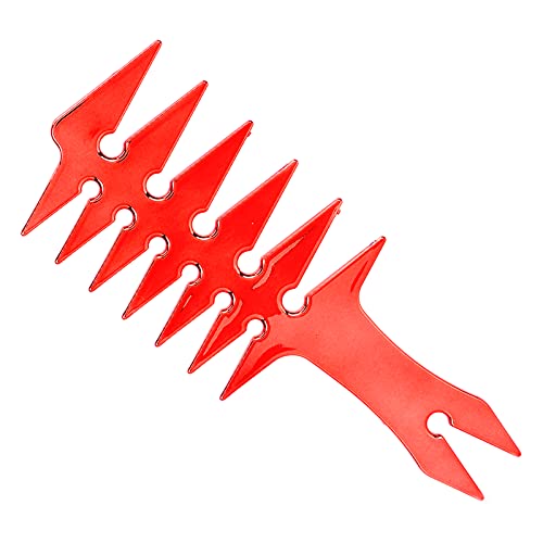Peine desenredante doble cara dientes anchos rojo miniatura 1