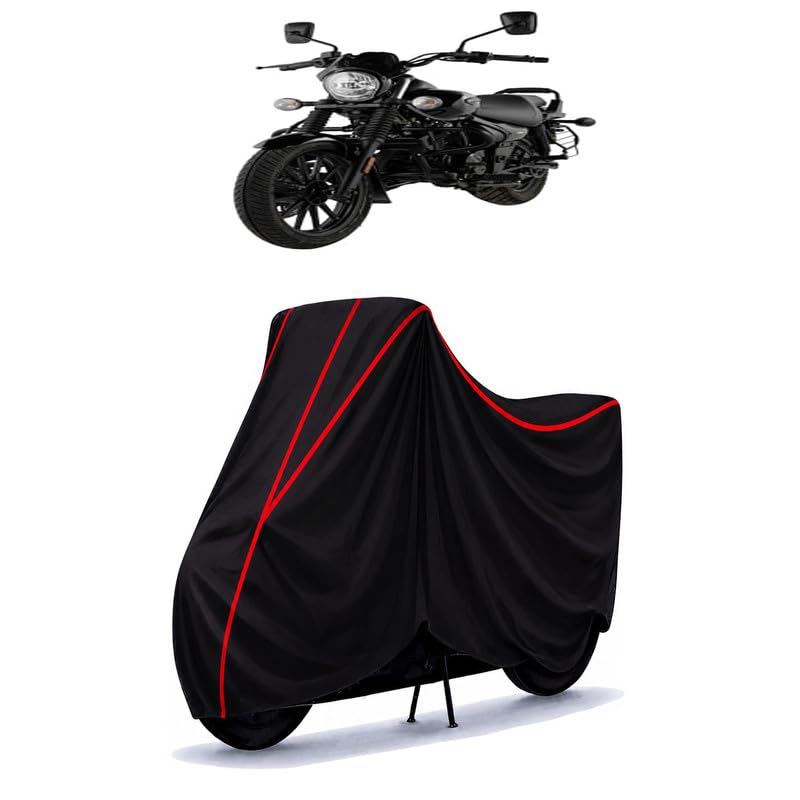 Image of Bajaj Avenger Street 220 Water Resistant Bike Cover for All Motorcycles & Rain | Heavy Duty Taffeta Fabric | UV Protection, Dustproof, Scratchproof | All Weather Two Wheeler Cover with Elastic Bottom