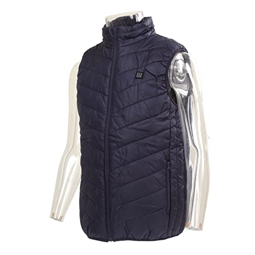 Gilet chauffant AMONIDA veste polyester bleu 9 zones de chauffage pour homme et travail d'hiver M