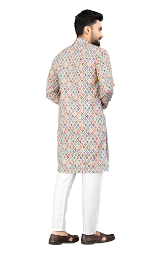 Image of Trustous Kurta Pyjamas set for Mens | Pyjamas with kurta PRINTED and classis look |KURTA Pyjamas SET