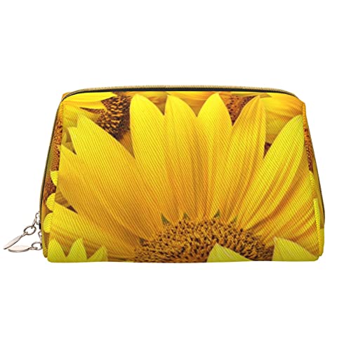 Trousse de maquillage blanche en cuir pour filles : grande trousse de toilette zippée