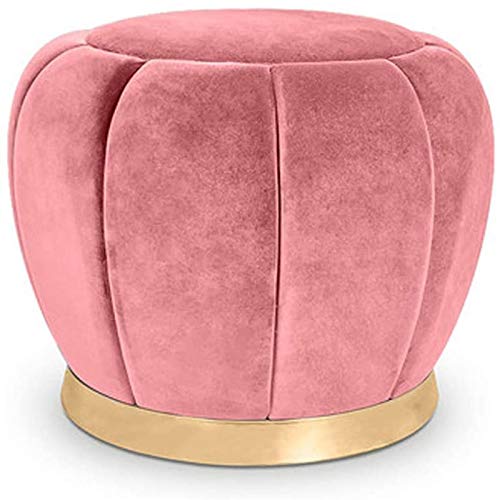 Tabouret bas nordique en tissu créatif et repose-pieds rembourré