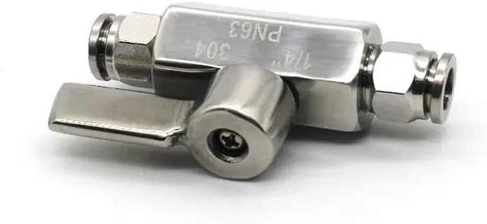 1PC 1/8&#34; BSP Both Side x 12mm Push In Ball Valve Homebrew Beer