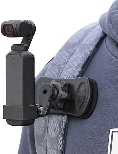SKEZN Osmo Pocket Backpack Quick Clip Mount,360 Degree Rotation Backpack Strap Knapsack Shoulder Mount with Extended Border Compatible with DJI Osmo Pocket,Osmo Pocket 2