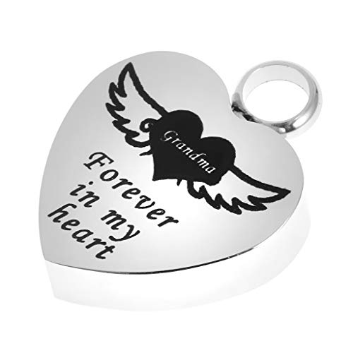 Pingente de cinzas para animais de estimação, medalhão, coração memorial, lembrança