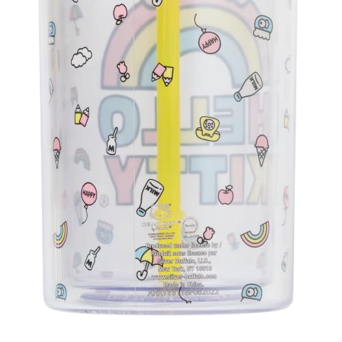 Image of Silver Buffalo Sanrio Hello Kitty, Plastic Cold Cup, 20oz | Tall, Includes Lid and Straw, 0.59 Liters