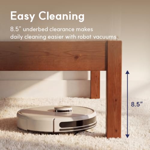 Image of LIFEMENT Full Bed Frame Classic Wood Platform, Noise Free, Under Bed Storage, No Box Spring Needed, Easy Assembly, Natural Walnut