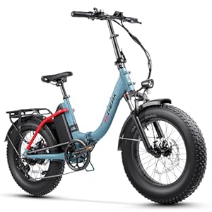 Hipeak Elias Ebike Folding Electric Bike for Adults 750W Speeds Up to 25MPH Large 48V 15Ah Removable Battery 20″ x 4.0″Fat Tire Electric Bicycle with Front Dual Suspension,UL2849 Certified