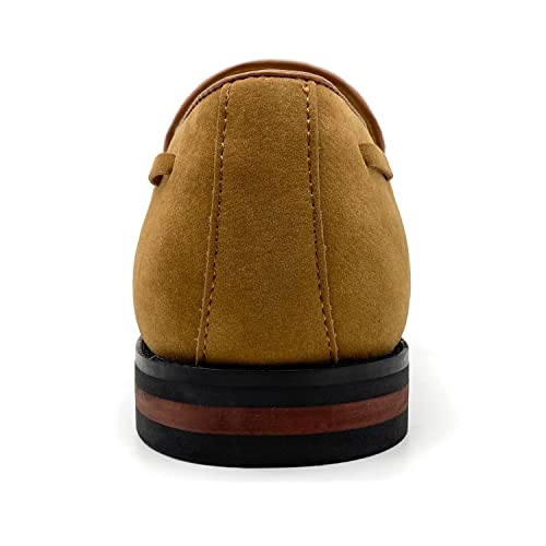 CMM Men's Suede Slippers Loafers Dress Shoes with Tassel Flats Slip-on Prom Loafer4