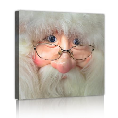 Impressions Noël portrait Père Noël 50x50cm TOANGWALL affiche murale salon et bureau