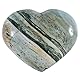 dssmboom Natürlicher Ozean-Achat Kristall Herz Sorgen Stein zum Valentinstag, polierter Ozean-Achat Liebesherz Stein für Chakra-Balancing Meditation Heimdekoration, 91-100 mm