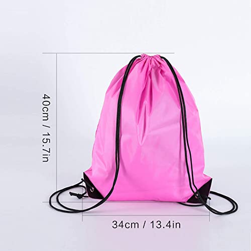 Quesuc 15 stuks drukbare gymtas, nylon trekkoordtas, kleurrijke feesttas, doe-het-zelf-feestrugzak, cadeautas, juttas, sporttas, geschikt voor Pasen, school, verjaardag - Image 3