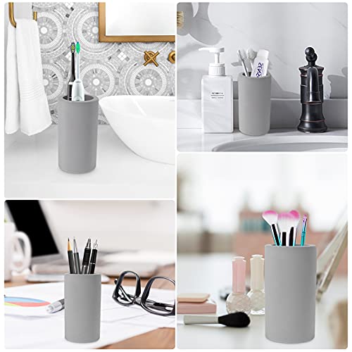 Organic Diatomite Toothbrush Holder, Bojdopie Water Absorption Quick Drying Bathroom Countertop Organizer, Stand Cup For Toothpaste Makeup Brushes Razors(Deep Grey) #TOP4