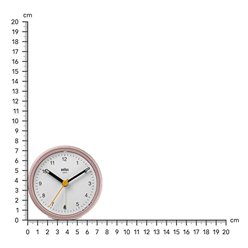 Braun Classic Analogue Clock With Snooze And Light, Quiet Quartz Movement, Crescendo Beep Alarm In White And Rose, Model Bc12Pw, Pink, One Size #TOP6