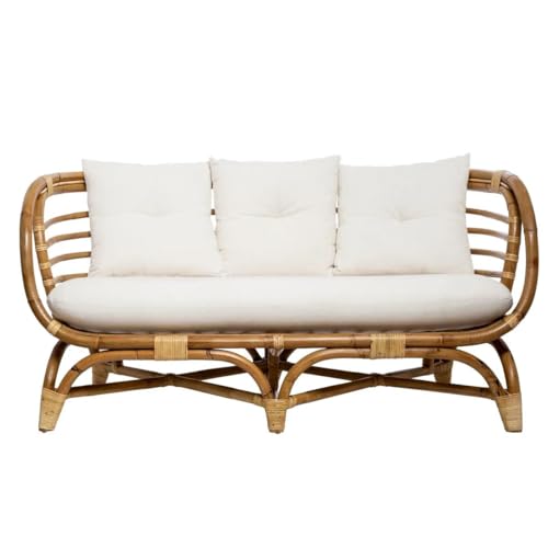 Paris Prix Atmosphera Créateur d'intérieur - Canapé 2 Places en Rotin Farah 143cm Naturel