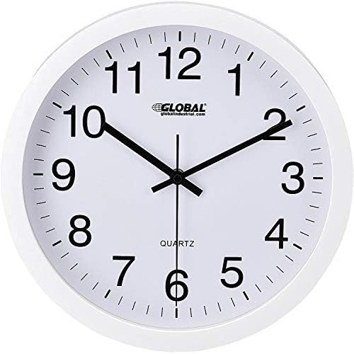 Miniatura 6 de Global Industrial Reloj de pared de 12", plástico, blanco