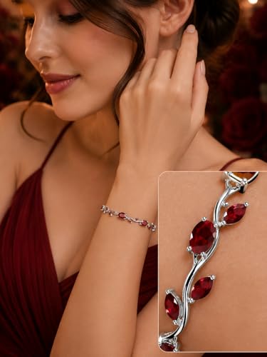 Image of Trendy Tulip Bracelet for Women | Gold Plated Pink Crystal Floral Bracelet | Elegant Minimalist Jewelry | Adjustable Chain Bracelet Gift for Girls Women | Stylish Party Daily Wear Accessory