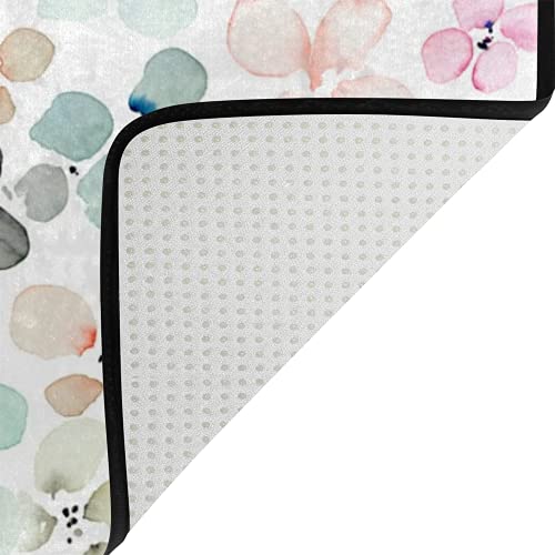 Tapis de sol super doux multicolore sans perte de poils pour chambre - 5