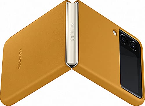 Samsung Leather Cover Smartphone Cover EF-VF711 für das Galaxy Z Flip3 5G, Handy-Hülle, echtes Leder, Schutz Case, stoßfest, premium… – Ansicht 3