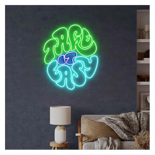 Enseigne au néon avec lettre à luminosité réglable modèle D 35cm