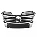 TOPLISTING Front Upper Grille Grill With Chrome Trim Fit For 2005 2006 2007 2008 2009 2010 VW Volkswagen Jetta MK5 Sedan