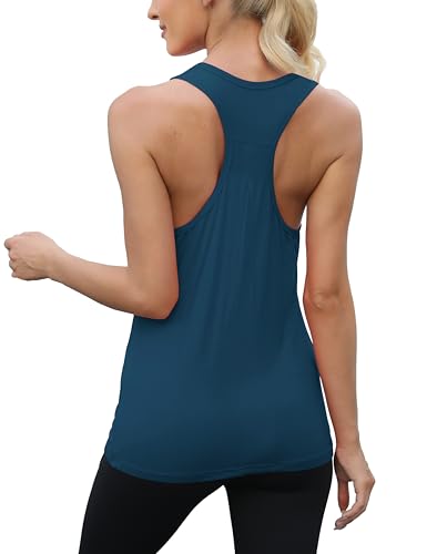 Mippo Workout Tops for Women Racerback Yoga Shirts Sleeveless Athletic Running Tank Tops Gym Exercise Clothes