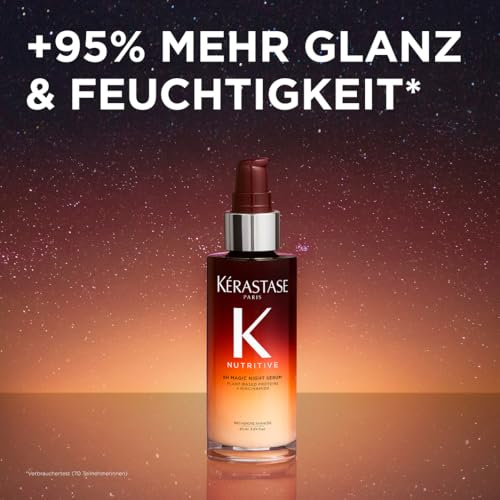 Kérastase Nutritive, Nachtserum für normales bis leicht trockenes Haar, Pflegend und glättend für mehr Glanz und Geschmeidigkeit, Ohne Parabene, 8H Magic Night Serum, 90 ml