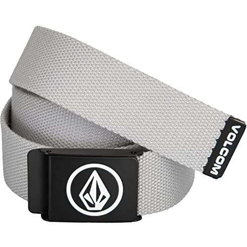 Ceinture en tissu Volcom grise taille unique réglable pour homme et femme
