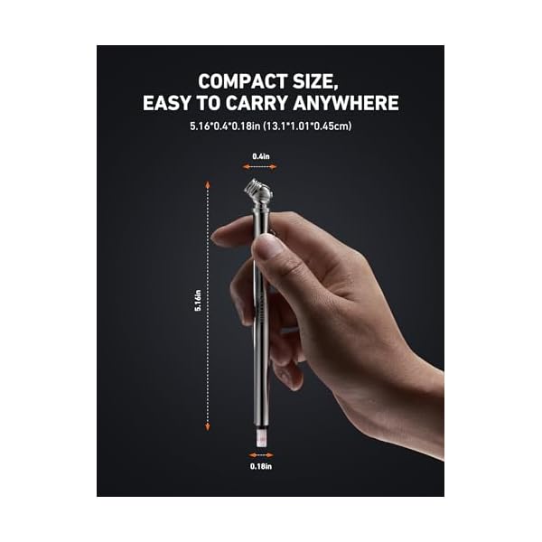 AstroAI Pencil Tire Pressure Gauge 2 Pack (10-75PSI, ±2% Span), Air Pressure Gauge for Tires, Stainless Steel Body, and Metal Made Nozzle 3 Measurements for Cars, Bikes, Vehicles - Image 5