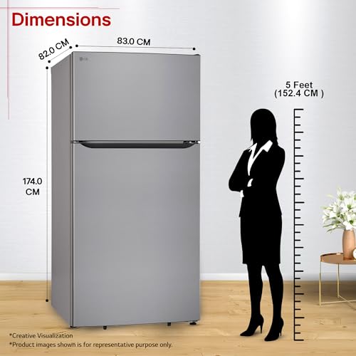 Image of LG 674 L, 1 Star, Smart Inverter, Frost-Free Double Door Refrigerator (GLT6816ODPZ, Shiny Steel, Multi Air Flow Cooling, & Express Freeze, 2026 Model)