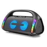 LFS Bluetooth Speaker,100W Loud Speakers Bluetooth Wireless with Deep Bass, LED...