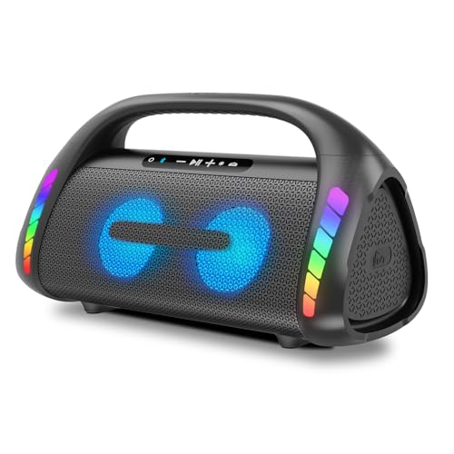 Image of LFS Bluetooth Speaker,100W Loud Speakers Bluetooth Wireless with Deep Bass, LED Lights, IPX6 Waterproof, 30H Playtime, Portable Outdoor Speaker Boombox for Camping,Beach, Party