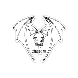 ACOTAR It’s All About Wingspan Decal Vinyl Sticker Auto Car Truck Wall Laptop | White | 4″ x 3.5″
