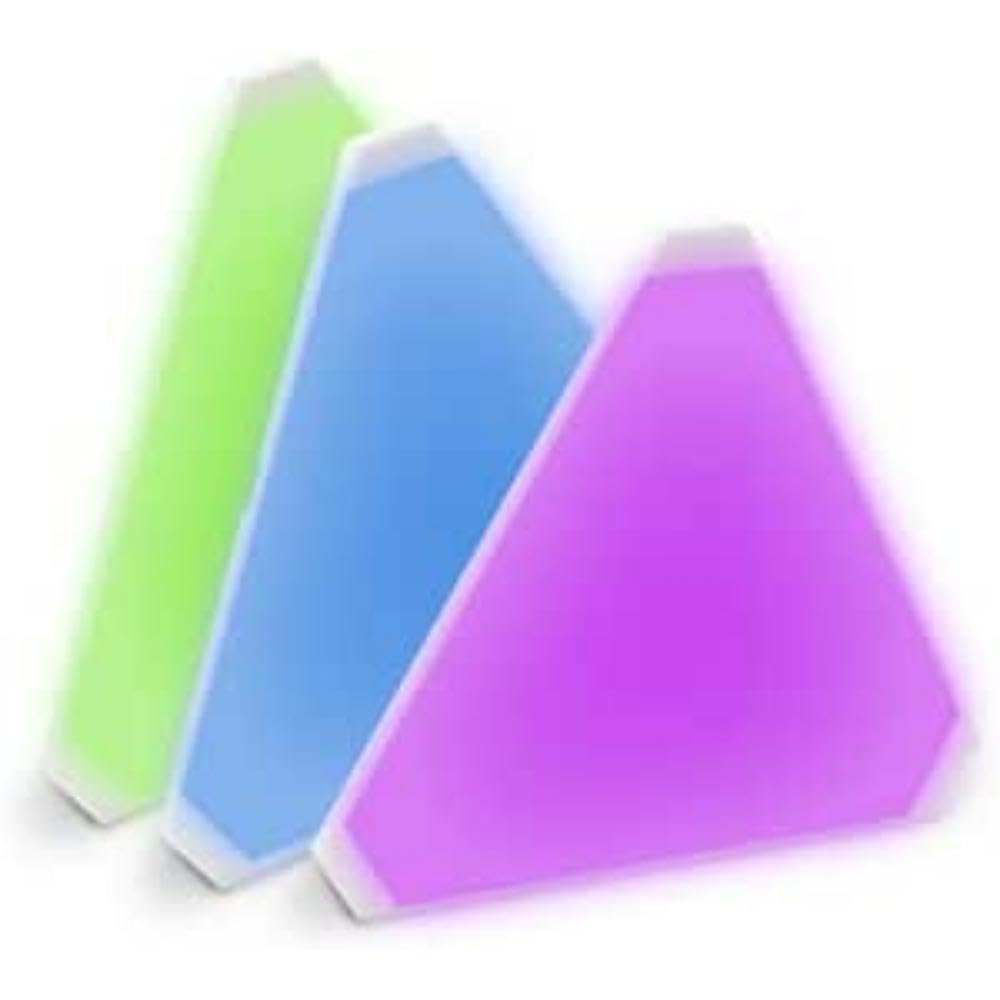 hey! Paquete de expansión de iluminación de panel inteligente, 3 piezas, luces RGBW regulables que cambian de color, compatibles con Alexa/Google Home, luces de pared para dispositivos inteligentes